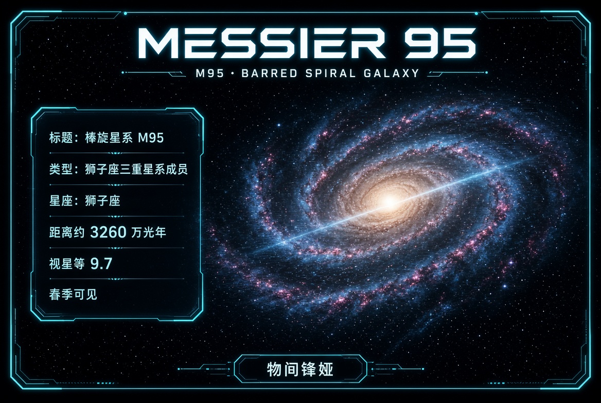 M095_棒旋星系_Barred_Spiral_Galaxy