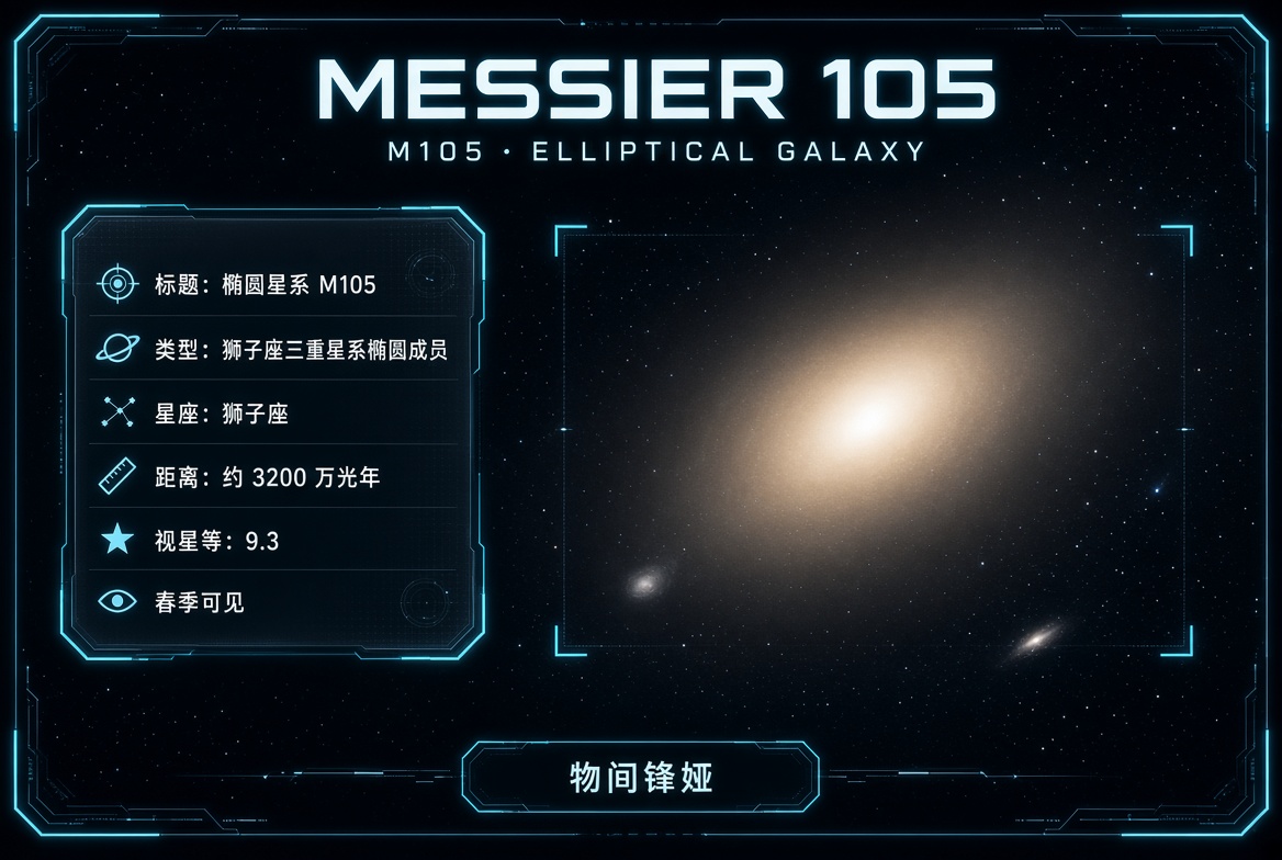 M105_椭圆星系_Elliptical_Galaxy
