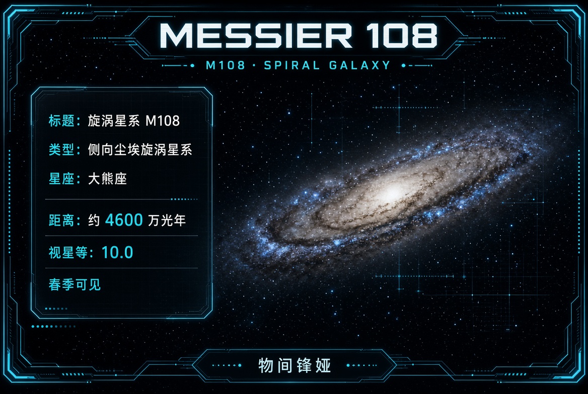 M108_旋涡星系_Spiral_Galaxy